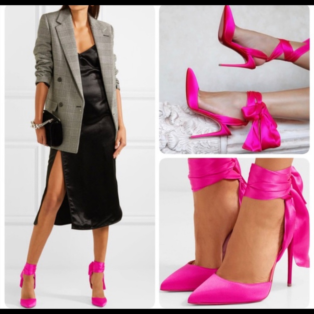 CHRISTIAN LOUBOUTIN
Douce du Desert 100 Satin Rose Pump 39